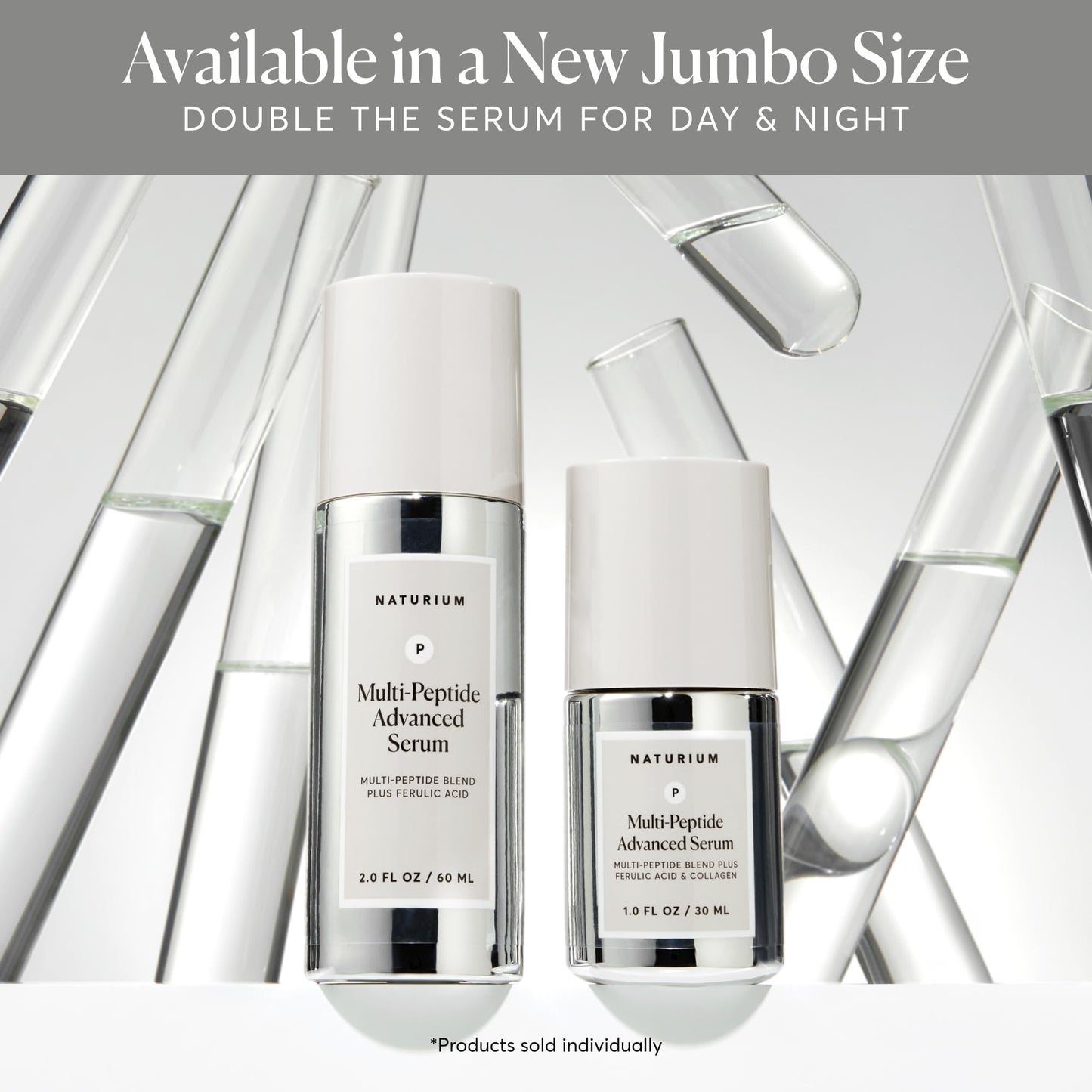 Naturium Multi-Peptide Advanced Serum Jumbo, Firming & Smoothing Face Serum for Fine Lines & Wrinkles with Advanced Multi-Peptide Blend, 2 oz Beauty & Personal Care Naturium