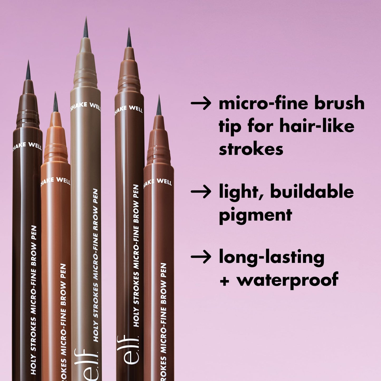 e.l.f. Holy Strokes Micro-Fine Brow Pen, Liquid Waterproof Eyebrow Makeup For Detailing & Adding Dimension, Vegan , Neutral Brown Beauty & Personal Care e.l.f.