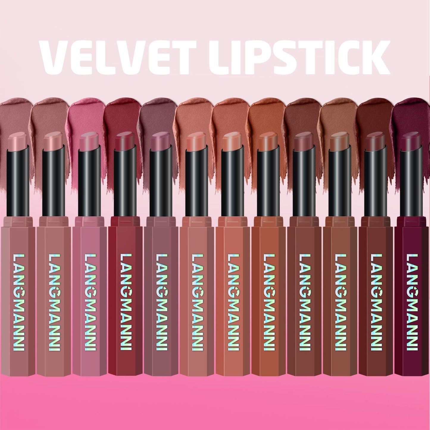 Jolilab 2Pcs Velvet Matte Lipstick Set, Nude to Dark Shades, Long-Lasting, Beauty and Personal Care Jolilab