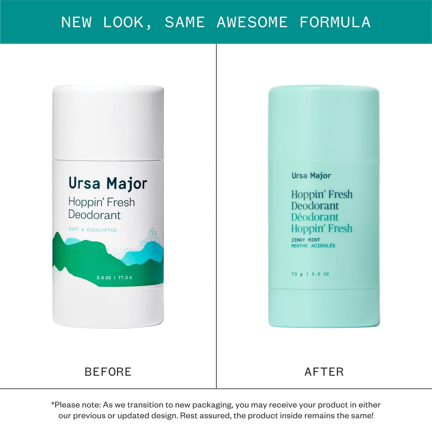 Ursa Major Hoppin' Fresh Deodorant - Natural, Aluminum-Free, Non-toxic, Cruelty-Free - Formulated for Men and Women - 2.6 ounce Beauty and Personal Care Ursa Major