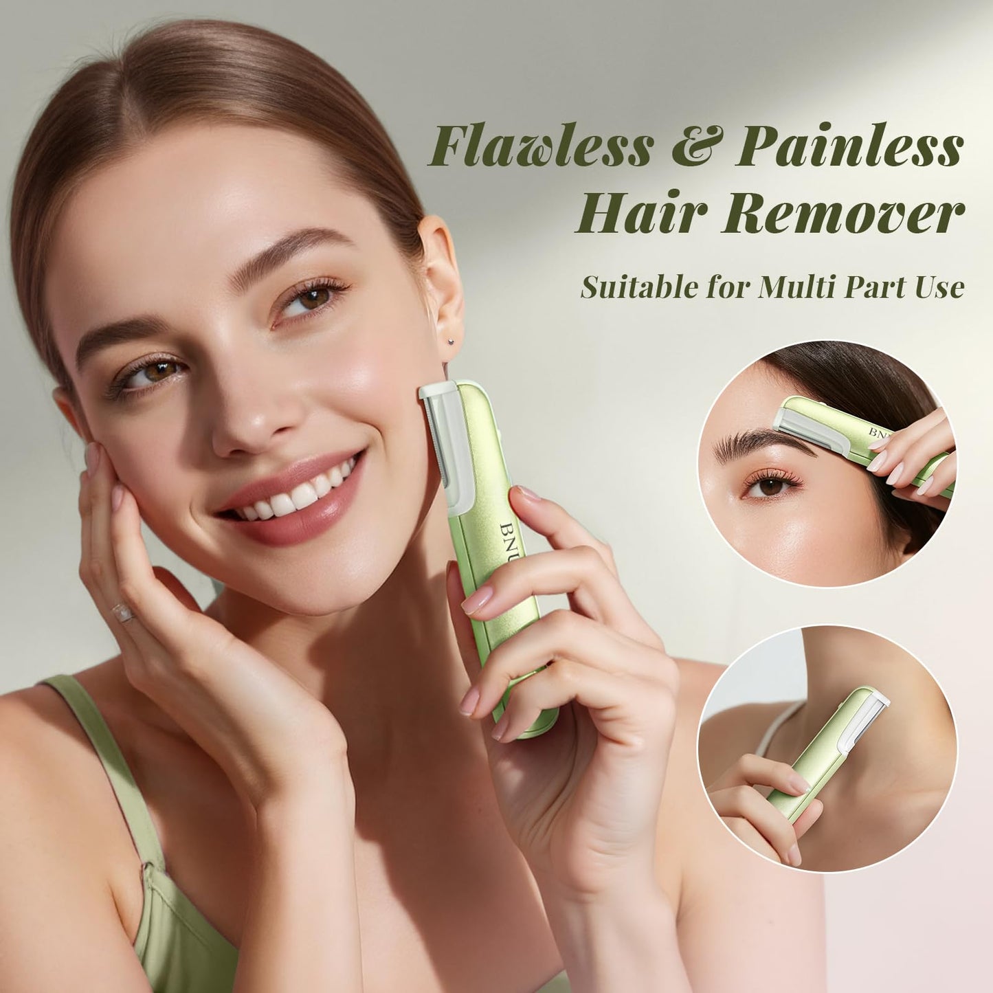 BNU Dermaplane Razor for Women, Face Razor for Women with 10 Replaceable Blades - Face Exfoliation Razor - Body Peach Fuzz Removal - Eyebrow Shaper Beauty and Personal Care BNU