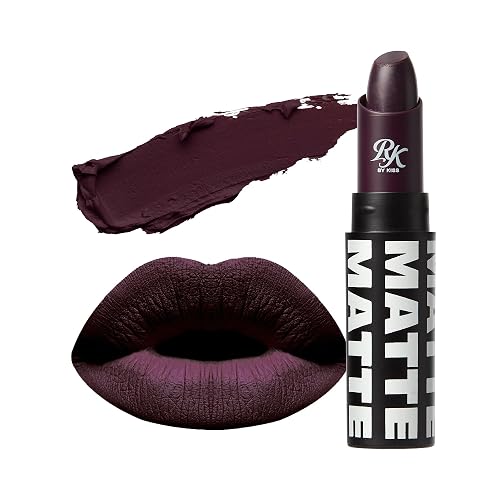 Ruby Kisses Lipstick, Matte Finish, Long-Lasting, Highly Pigmented, Smooth Apply, Full Coverage Lip Color Makeup (Blackberry) Beauty & Personal Care Ruby Kisses