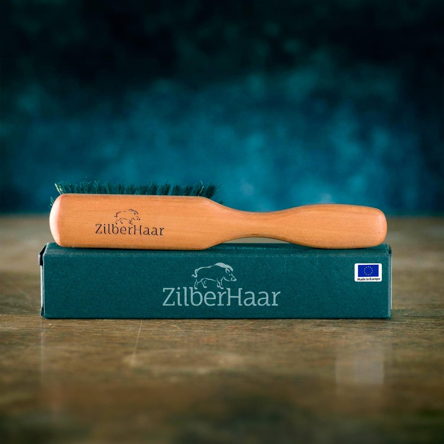 Beard Brush by ZilberHaar - Stiff Boar Bristles for Men's Grooming - Straightens and Promotes Growth - Works with Beard Oil and Balm - For Beard Kits Beauty & Personal Care ZilberHaar