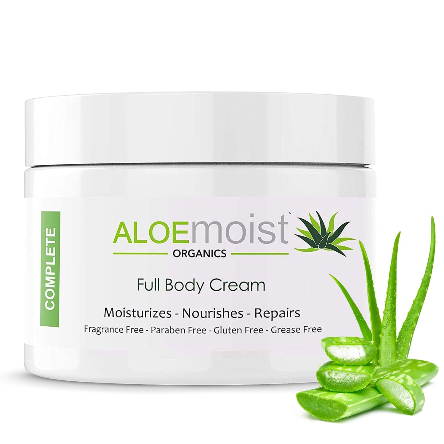 Organic Aloe Vera Lotion - Face & Body Moisturizing Cream with Natural Aloe Vera, Vitamin E Oil, Vitamin C, Retinol Cream, Shea Butter - Anti Aging Beauty & Personal Care AloeMoist