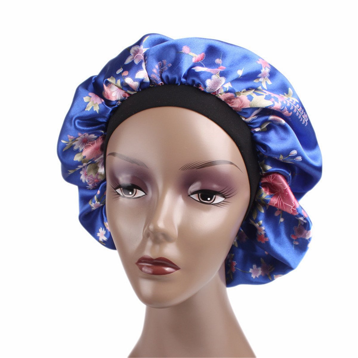 Qhome Luxury Wide Band Satin Bonnet Cap Comfortable Night Sleep Hat Hair Loss Cap Beauty and Personal Care Qhome cap