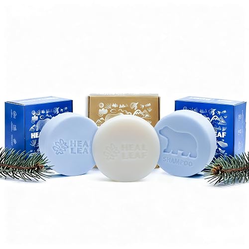 HEAL LEAF Solid Shampoo and Conditioner Bar Set - Botanical Hair & Scalp Care - Plant Extracts Complex, Natural pH - Eco-Friendly Travel Essential Beauty & Personal Care HEAL LEAF