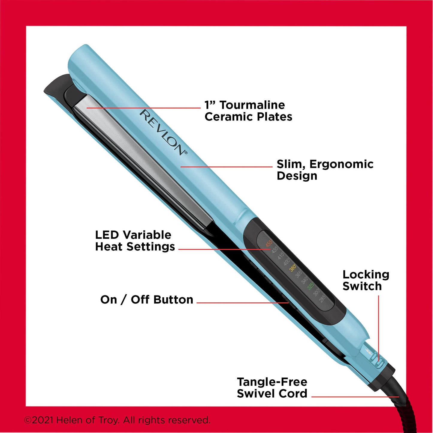 Revlon Lasting Brilliance Digital Hair Flat Iron | Fast, Smooth and Shiny Styling, (1 in) Beauty & Personal Care REVLON