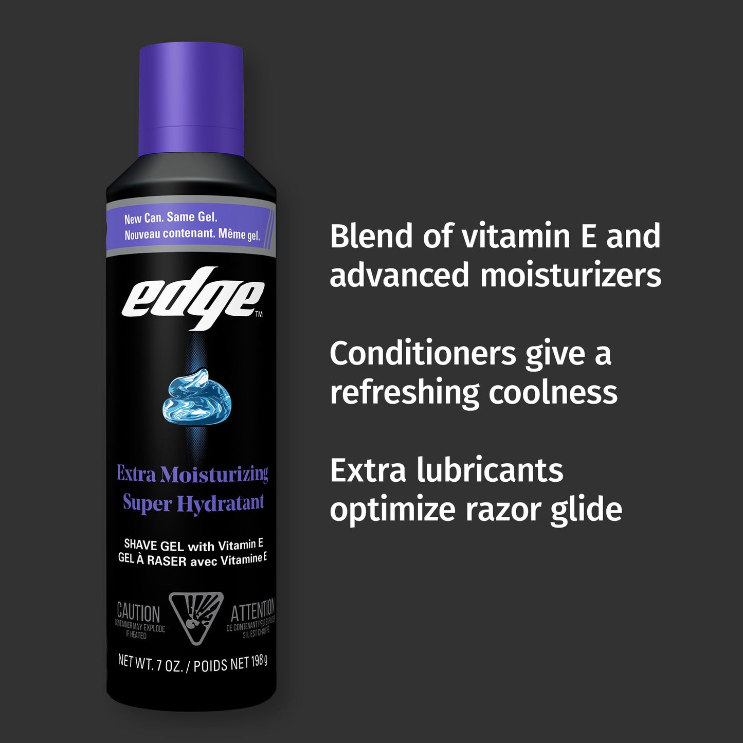 Edge Shaving Gel for Men, Extra Moisturizing with Vitamin E, (6 Pack) - Shave Gel For Men That Moisturizes, Protects and Soothes To Help Reduce Skin Beauty and Personal Care Edge