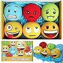 HZEX Large Emotion Face Bath Bombs Set of 6 - Fun Emoji-Inspired Spa Fizzies - Handmade with Shea Butter, Cocoa Butter & Essential Oils… Beauty & Personal Care HZEX