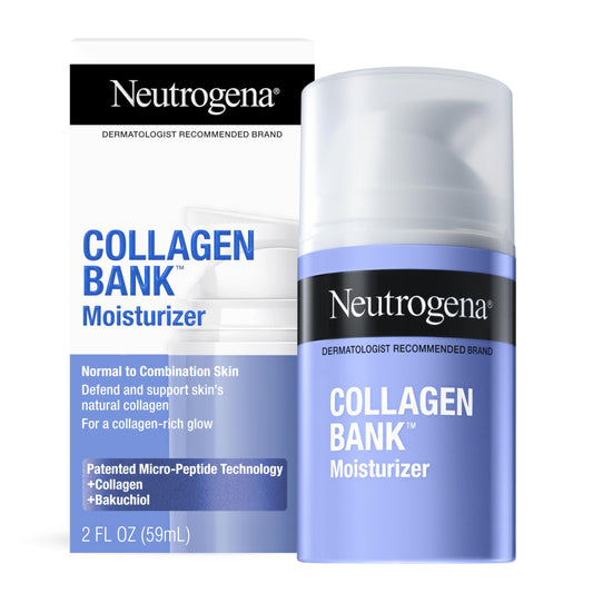Neutrogena Collagen Bank Face Moisturizer, Daily Anti-Aging Face & Neck Firming Collagen Cream, Bakuchiol & Micro-Peptides Face Lotion, Support Skin’s Beauty & Personal Care Neutrogena