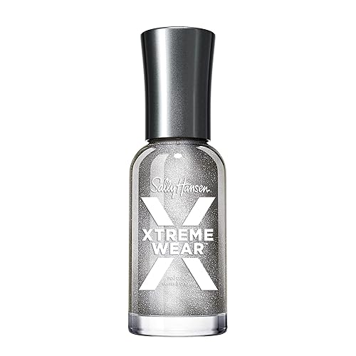 Sally Hansen Xtreme Wear Nail Polish, Streak-Free, Shiny Finish, Long-Lasting Nail Color, Silver Storm, 0.12 fl oz Beauty & Personal Care Sally Hansen