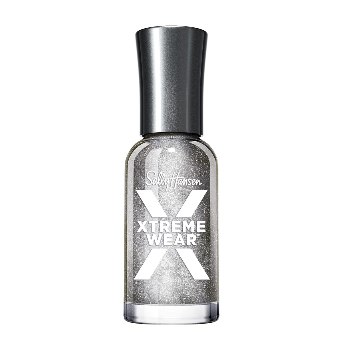 Sally Hansen Xtreme Wear Nail Polish, Streak-Free, Shiny Finish, Long-Lasting Nail Color, Silver Storm, 0.12 fl oz Beauty & Personal Care Sally Hansen