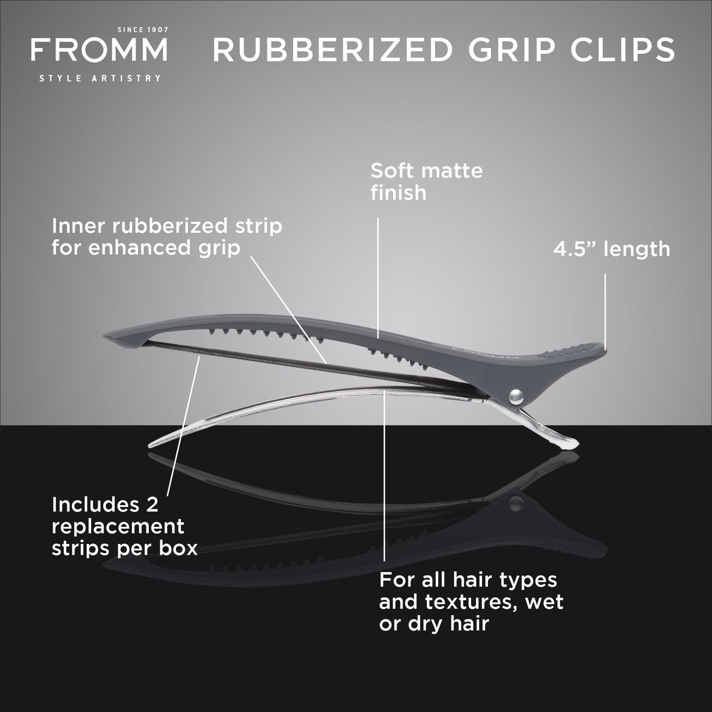 Fromm F5025 Extra Grip Rubberized Clip (Pack of 4) Beauty & Personal Care Fromm