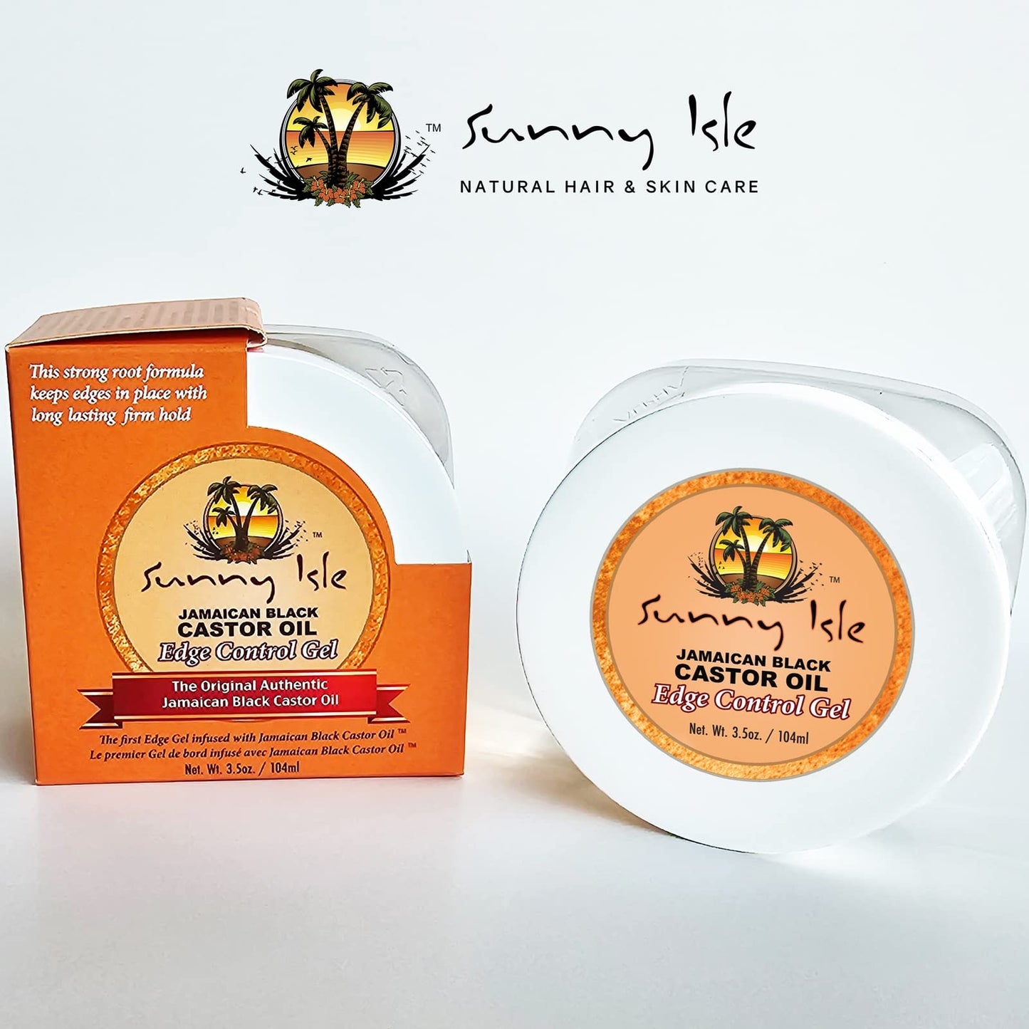 Sunny Isle Jamaican Castor Oil Edge Hair Gel 3.5 Ounce Jar (103ml) (3 Pack) Beauty & Personal Care Sunny Isle