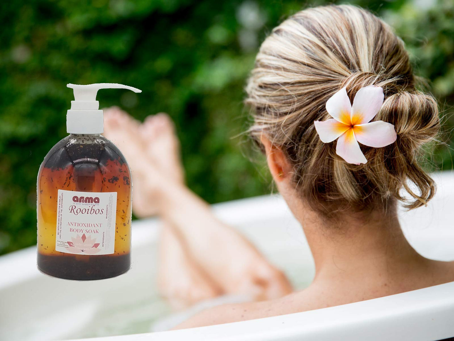 Aroma Rooibos Antioxidant Body Soak and Bubbles - Remove Toxins, Free Radicals & Stress Soaking in The Bubbles and Essential Oils - 16 Fl Oz Beauty and Personal Care Our Aroma