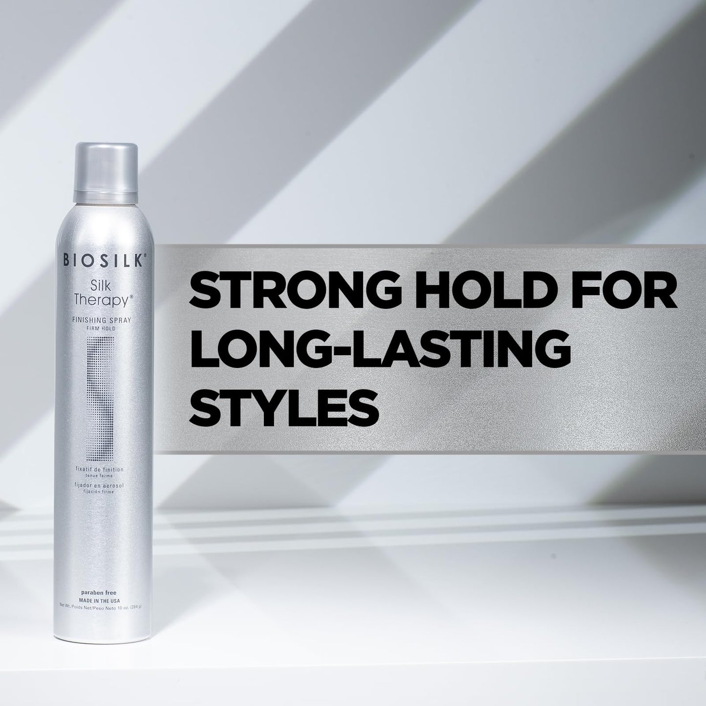 BioSilk Silk Therapy Finishing Spray Firm Hold, Strong-Hold Hairspray for Long-Lasting Styles, Adds Brilliant Shine & Keeps Hair Touchable Beauty & Personal Care BioSilk