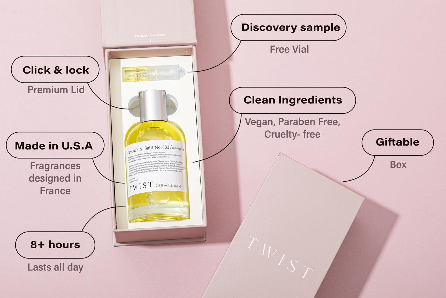Twist Love at First Sniff No. 132 - Inspired by Manc. Instant Crush, Long-Lasting Perfume for Women & Men, Vegan, Clean Ingredients, Saffron & Amber Beauty & Personal Care HOUSE OF TWIST