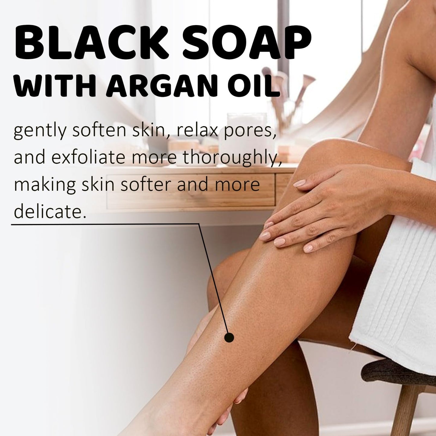 2Pack Moroccan Black Soap with Argan Oil, Morocco Black Beldi Soap Hammam Ritual Body Scrub, Dead Skin Removal, SPA at Home, Purifying Moroccan Body Beauty & Personal Care MR.A