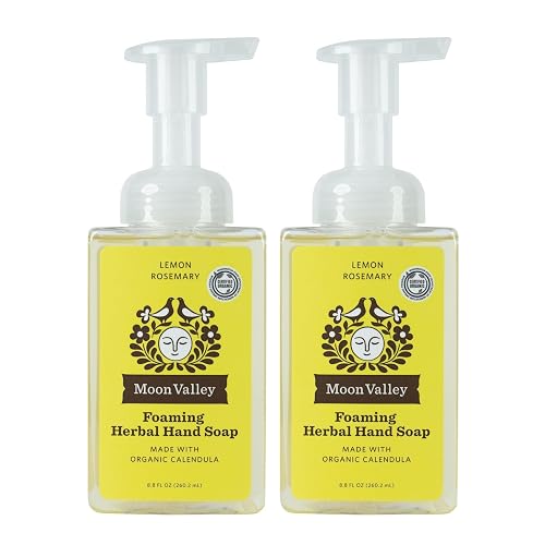 Moon Valley Herbal Foaming Hand Soap, Lemon Rosemary Two Pack, Vegan, Recyclable Bottle Beauty & Personal Care Moon Valley Organics