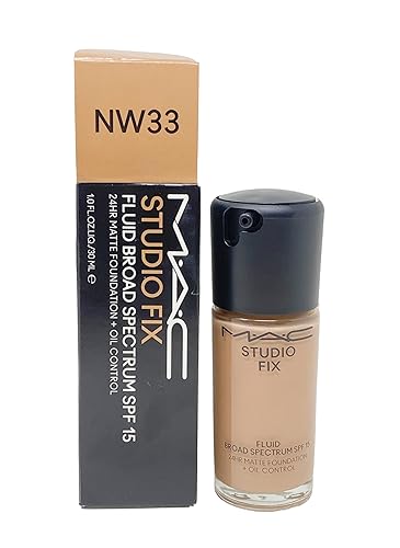 MAC Studio Fix Fluid SPF15 24hr Matte Foundation + Oil control - NW33 (1 Fl Oz) Beauty & Personal Care MAC