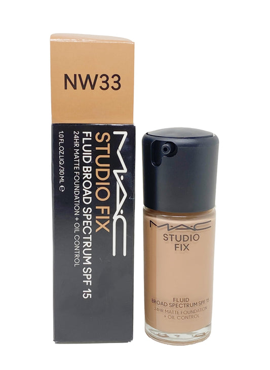 MAC Studio Fix Fluid SPF15 24hr Matte Foundation + Oil control - NW33 (1 Fl Oz) Beauty & Personal Care MAC