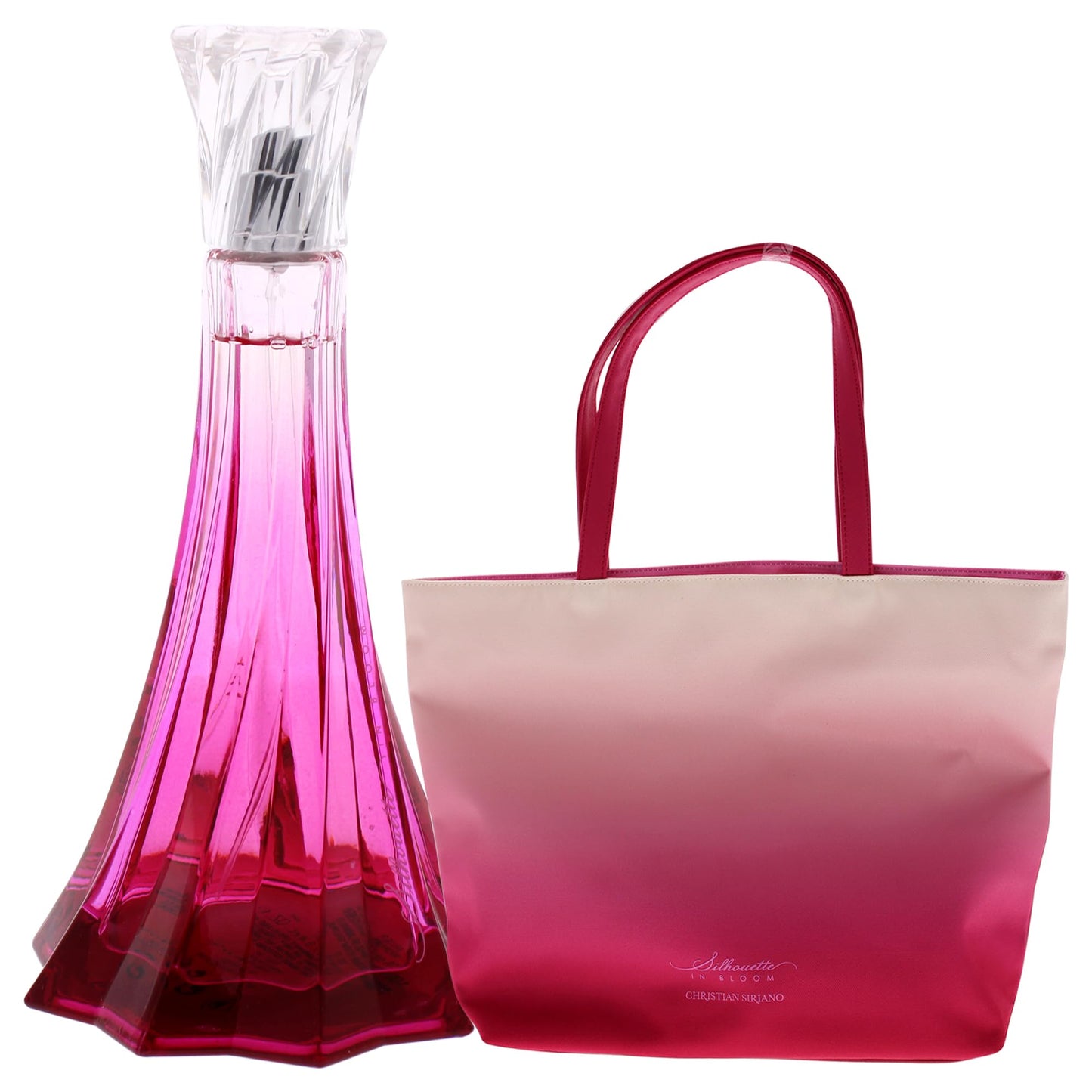 Christian Siriano Silhouette In Bloom for Women - 2 Pc Gift Set 3.4oz EDP Spray, Pink Tote Bag Beauty & Personal Care Christian Siriano