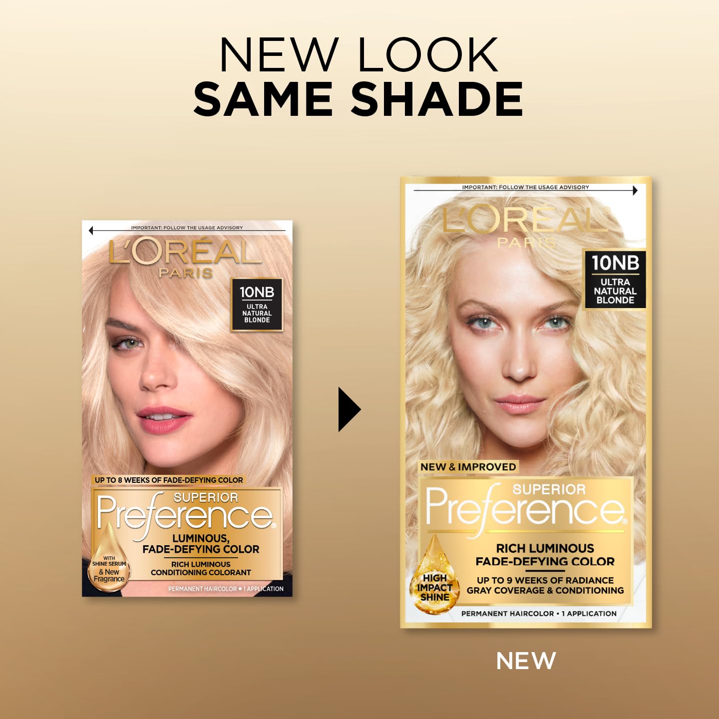 L'Oreal Paris Superior Preference Luminous Fade-Defying Permanent Hair Color, Hair Dye For Up to 9 Weeks of Radiance, Ultimate Natural Blonde 10NB, 1 Beauty & Personal Care L'Oreal Paris