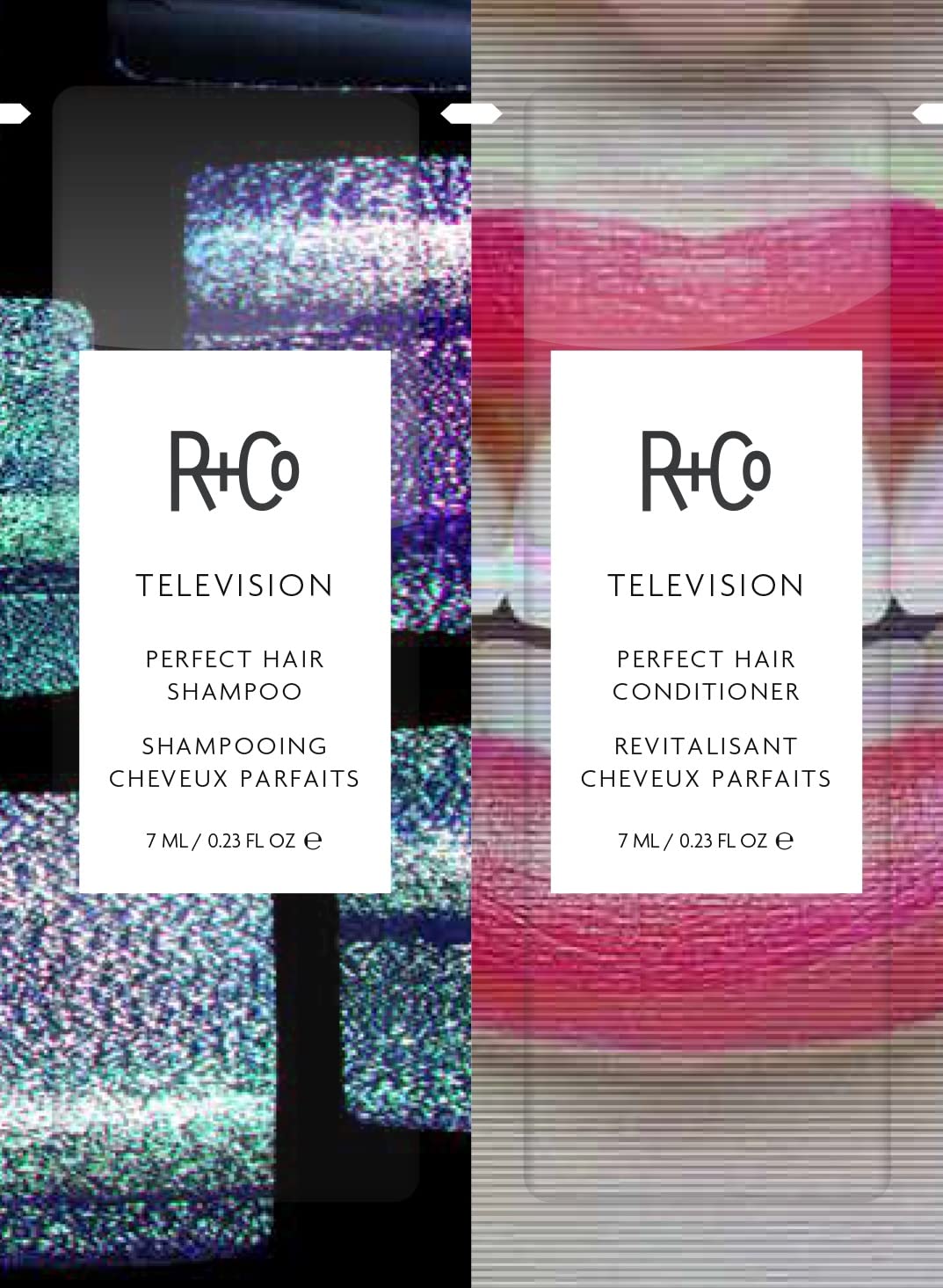 R+Co Television Perfect Shampoo/Conditioner Tandem Packette | Body + Shine + Smoothing for All Hair Types | Vegan + Cruelty-Free | .46 ml Beauty & Personal Care R+Co