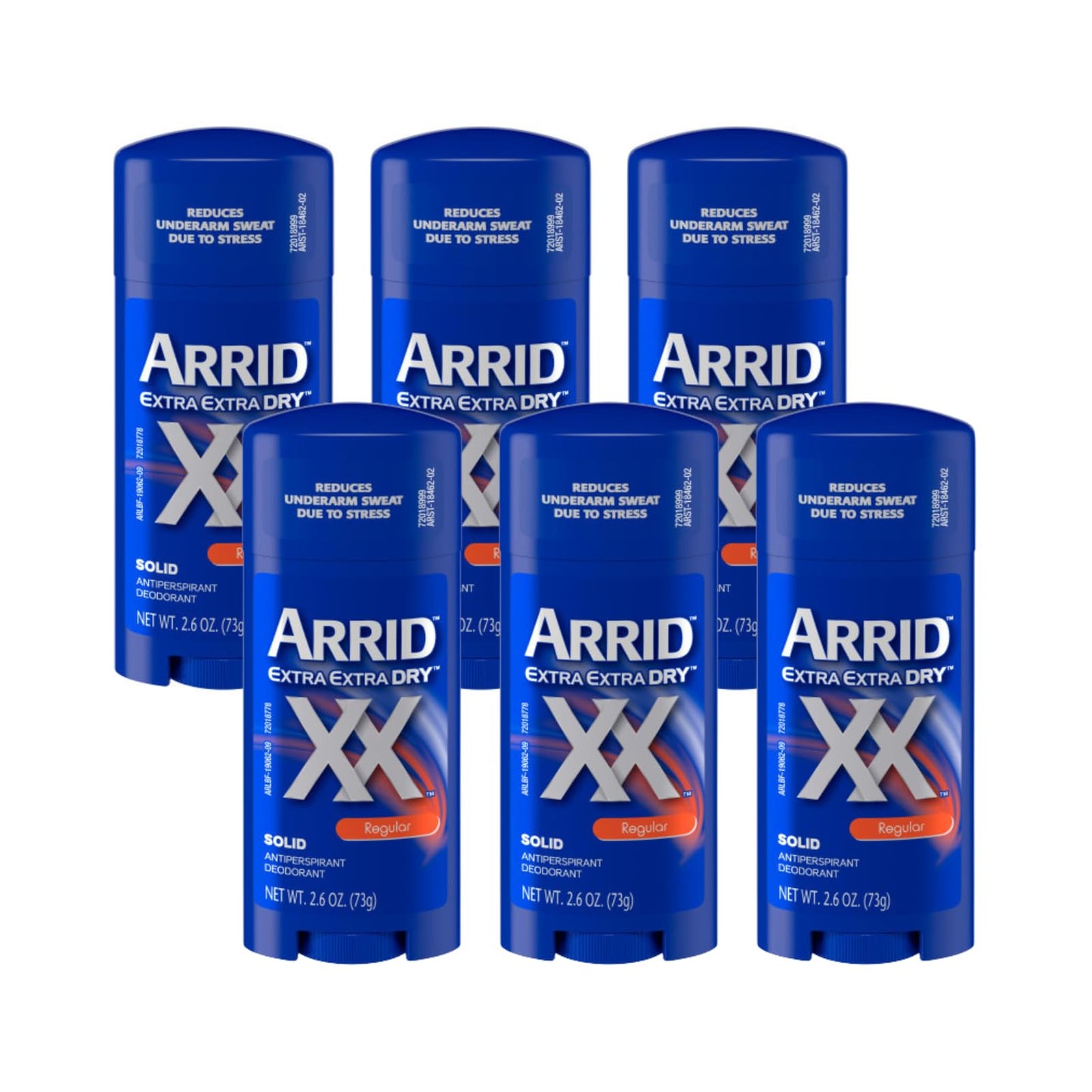Arrid XX Extra Extra Dry Solid Antiperspirant Deodorant for Underarm Odor and Wetness Protection, Stress Sweat Defense, Regular Scent, 2.6 Ounce (Pack Beauty and Personal Care Arrid