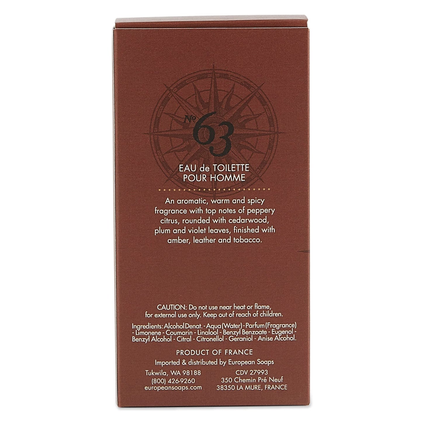 Pre de Provence No.63 Men's Collection, 100ml Eau de Toilette Beauty & Personal Care Pre de Provence