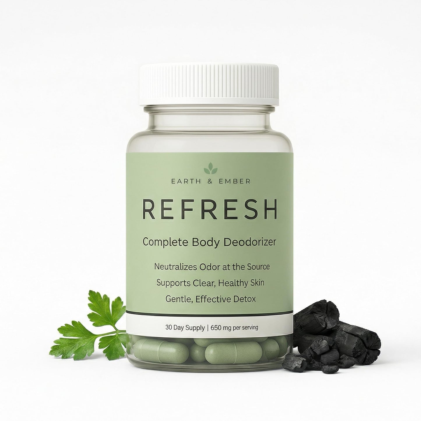 REFRESH - Internal Deodorant Supplement for Odor Control, Skin Health & Confidence Boost Beauty and Personal Care Earth & Ember