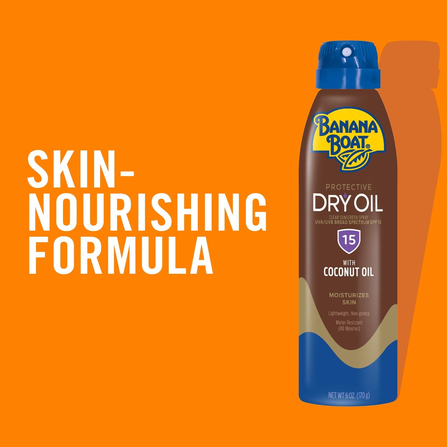 Banana Boat Dry Oil Tanning Spray Sunscreen SPF 15, 6oz | Protective Sun Tanning Oil with SPF 15 Sunscreen, Oxybenzone Free, 6oz each Twin Pack Beauty & Personal Care Banana Boat