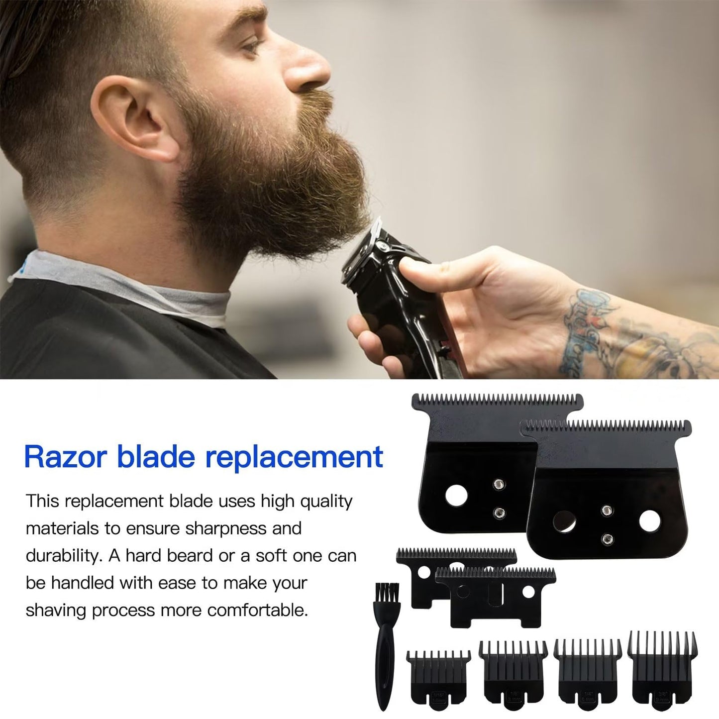 Black Replacement Blades Compatible with Andis T Outliners Trimmer, Gtx Trimmer, G, GO, GTO Beauty and Personal Care USonline911