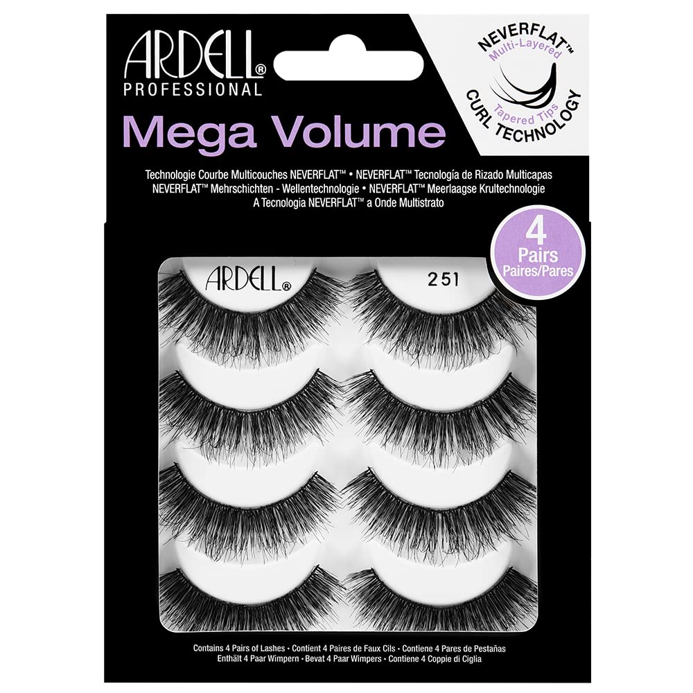 Ardell False Eyelashes Mega Volume 251, 1 pack (4 pairs per pack) Beauty & Personal Care Ardell