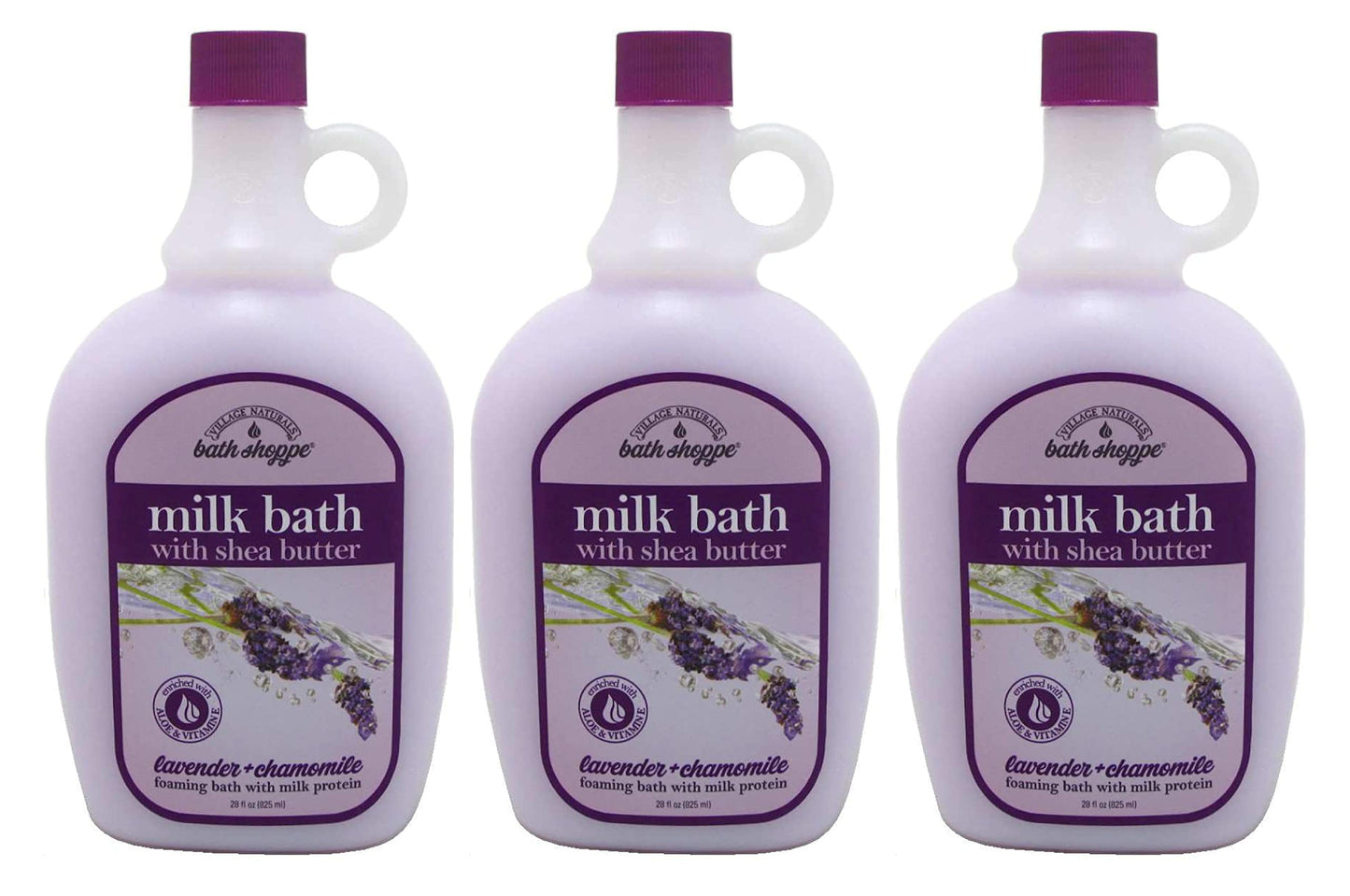 Village Nat. Bath Milk Bath Ultra-Moist Lavendr/Chamo 28 Ounce (828ml) (3 Pack) Beauty & Personal Care Village Naturals Therapy