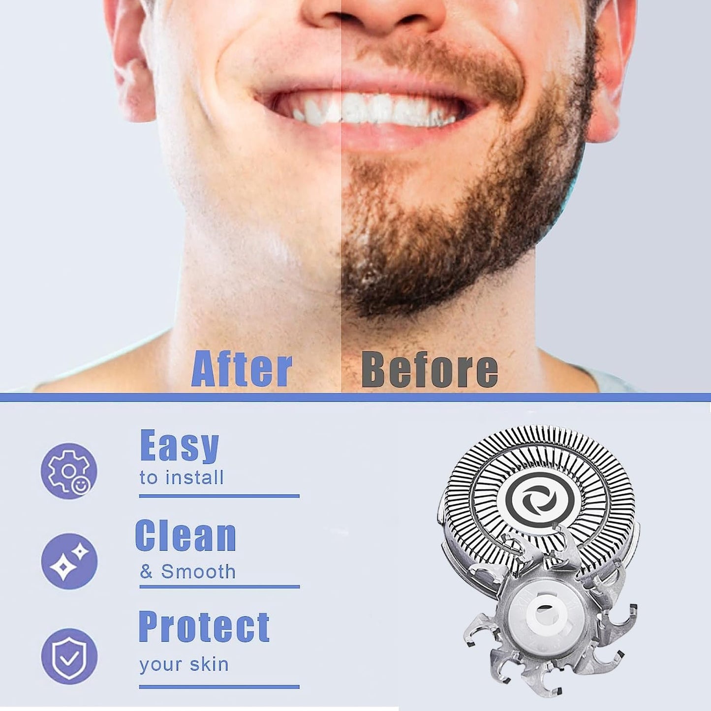 Shaver Replacement Blades compatible with Skul Shaver Pitbull Gold PRO Shaver Replacement Blade,Shaver Replacement Heads for Pitbull Platinum Pro Beauty and Personal Care Audoc
