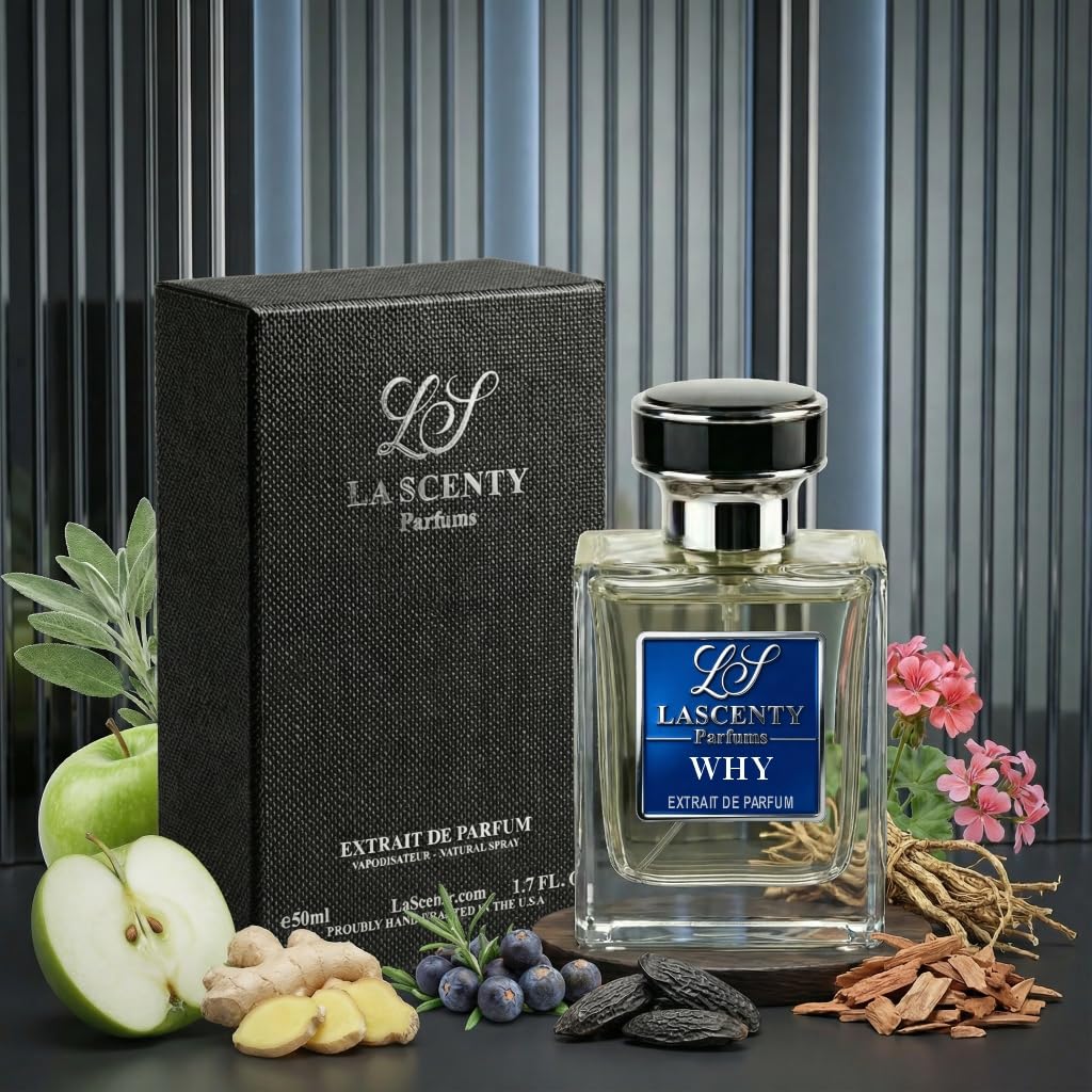 LaScenty WHY Perfume Inspired by Y - EDP Cologne for Men (1.7oz / 50ml) | Extrait de Parfum | Long-Lasting Aromatic Woody Scent Cologne | Modern Fresh Beauty & Personal Care LaScenty