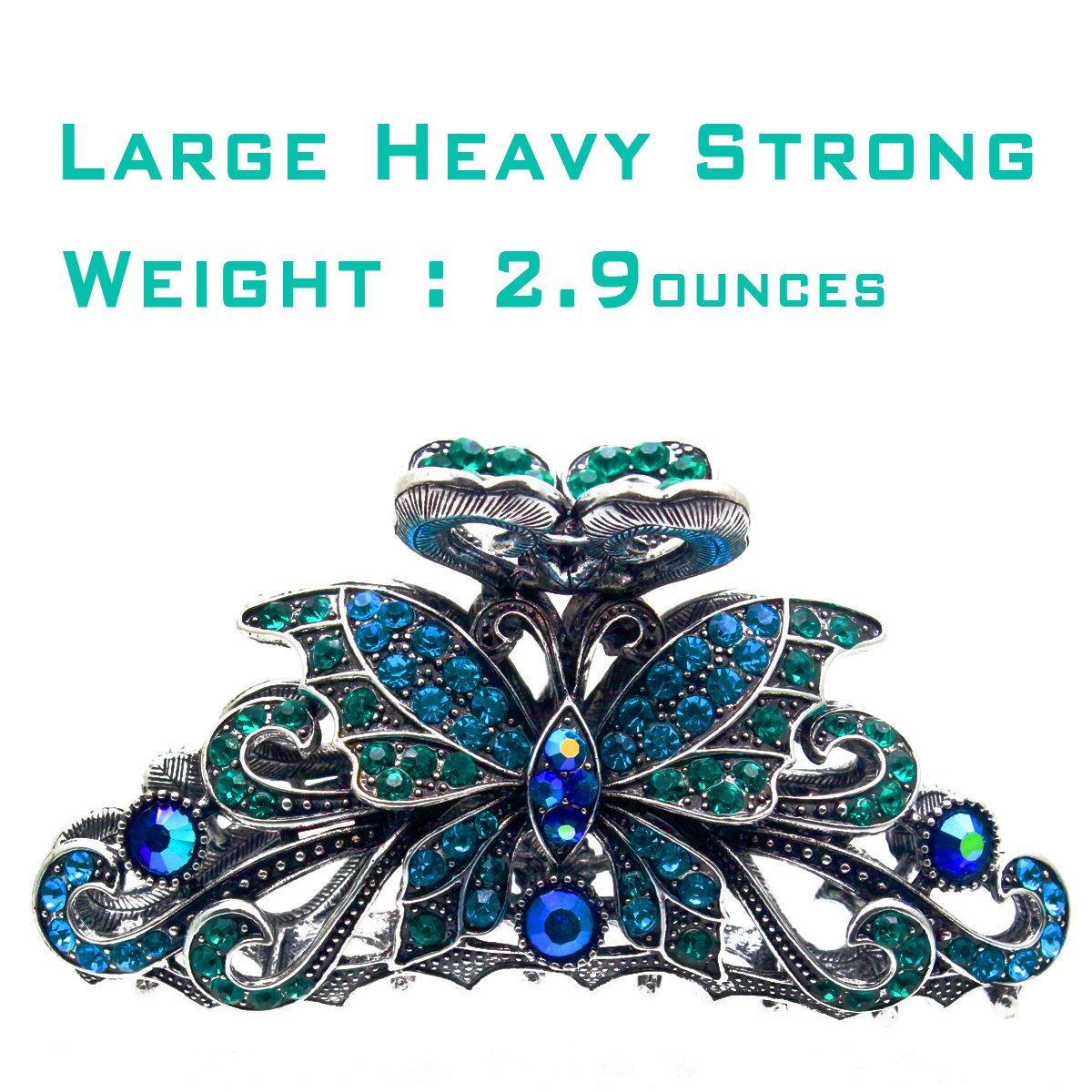 Fashion & Lifestyle Large Metal Alloy Hair Claw Jaw Clip for Women and Girls - Pretty Strong Clamp Non-Slip Barrette Hair Updo Grip Bath Accessories Beauty & Personal Care Fashion & Lifestyle