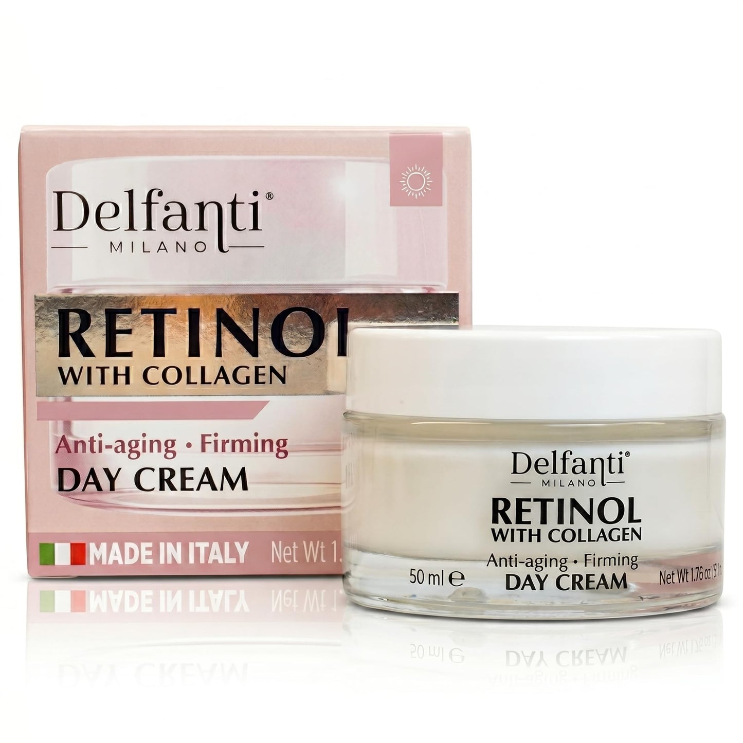 Delfanti-Milano • RETINOL with COLLAGEN • Anti-aging • Firming Day Cream • Face & Neck Moisturizer • Made in Italy • 1.7 oz Beauty & Personal Care Delfanti-Milano