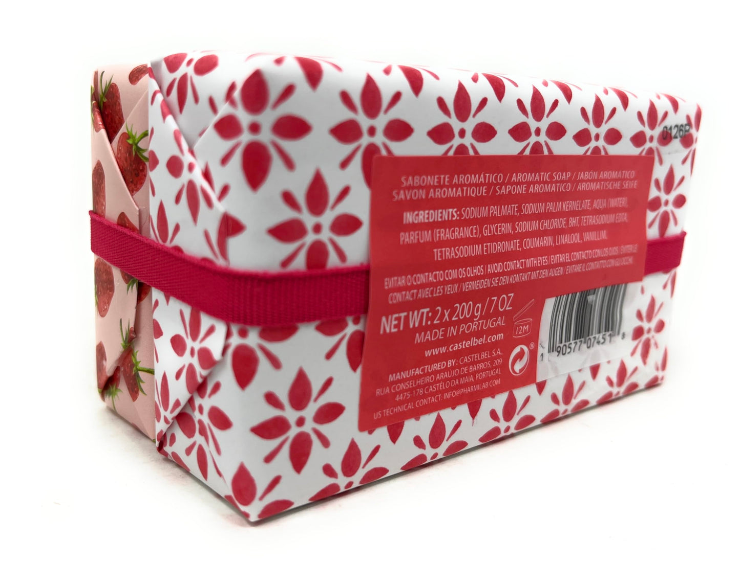 Castelbel Set of Wild Strawberry Fragranced Luxury Soap, (2) 7-Ounce Bars Beauty & Personal Care Castelbel