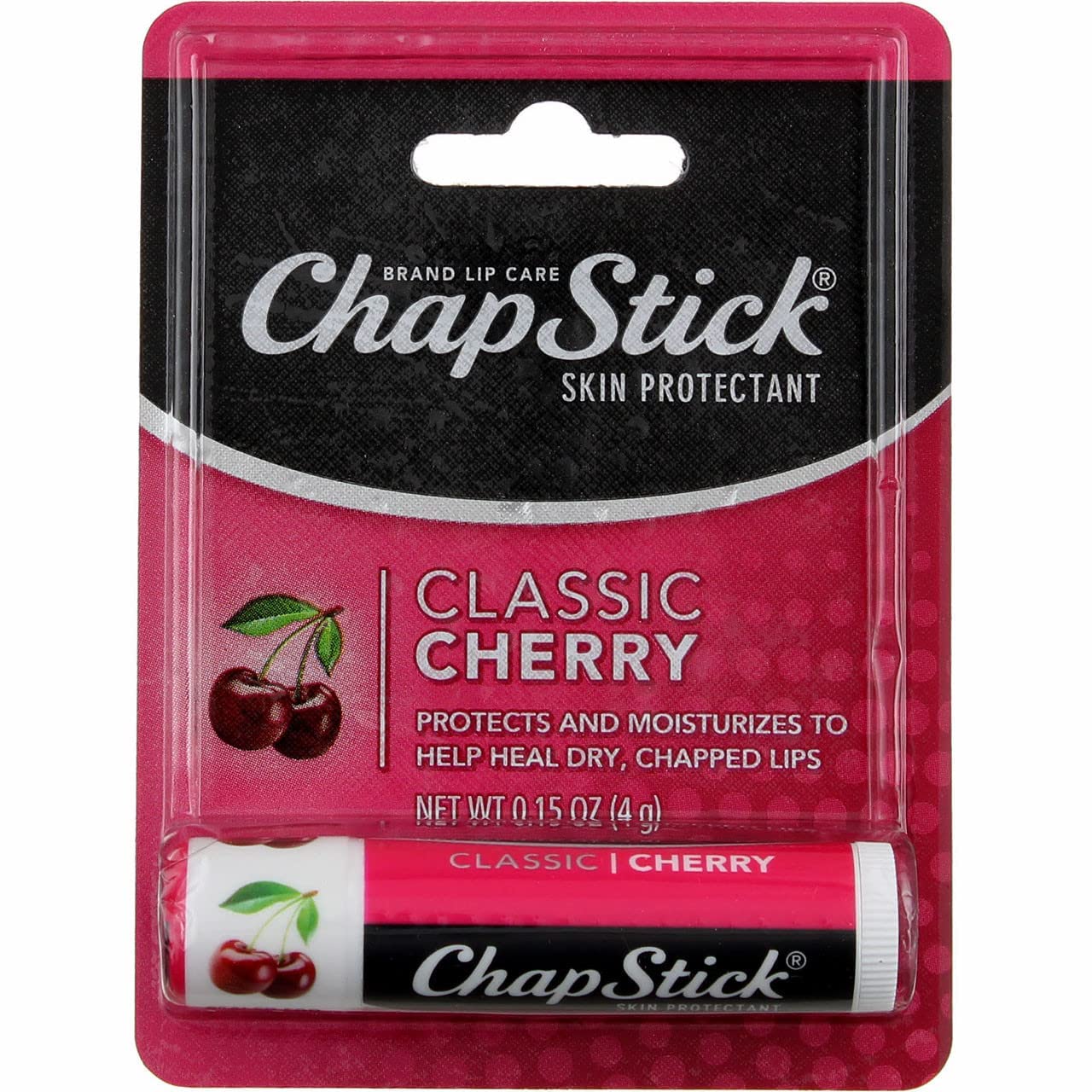 0.15 Oz Cherry Flavor Skin Protectant Flavored Lip Balm Tube (Pack of 2) Beauty and Personal Care ChapStick