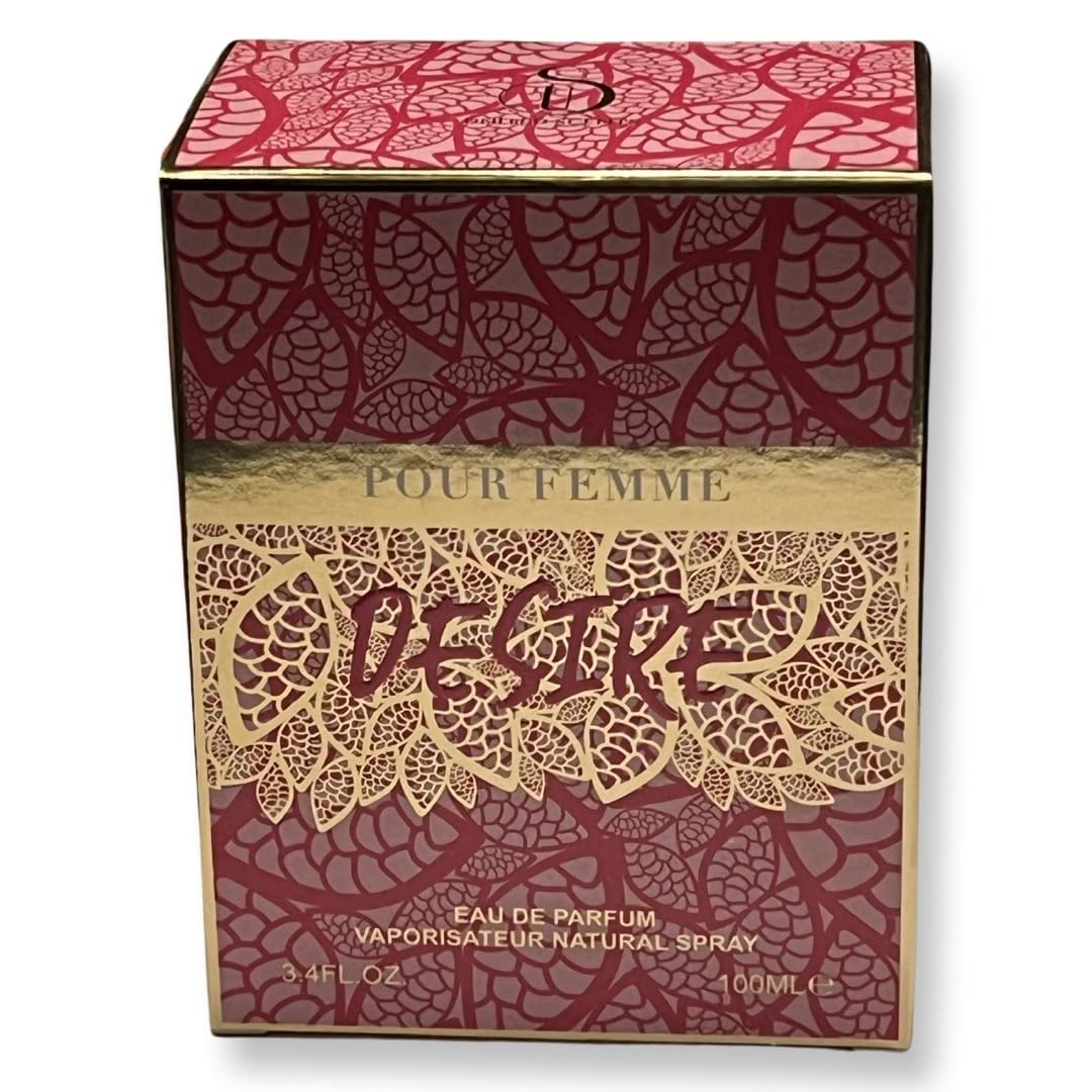 United Scents POUR FEMME DESIRE - Eau de Parfum - Top Notes: Peony, Pink Pepper and Asuka - 3.4 Fl Oz Beauty & Personal Care United Scents