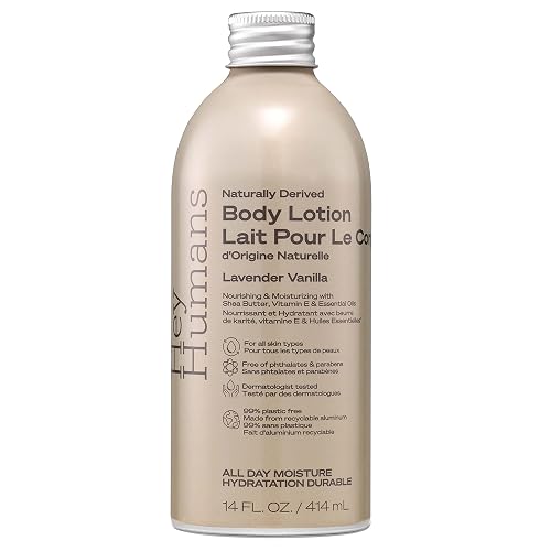 Hey Humans Moisturizing Body Lotion with Natural Ingredients - Lavendar Vanilla & Shea Butter | Vegan, Cruelty Free, 14 fl. oz Beauty & Personal Care HEY HUMANS