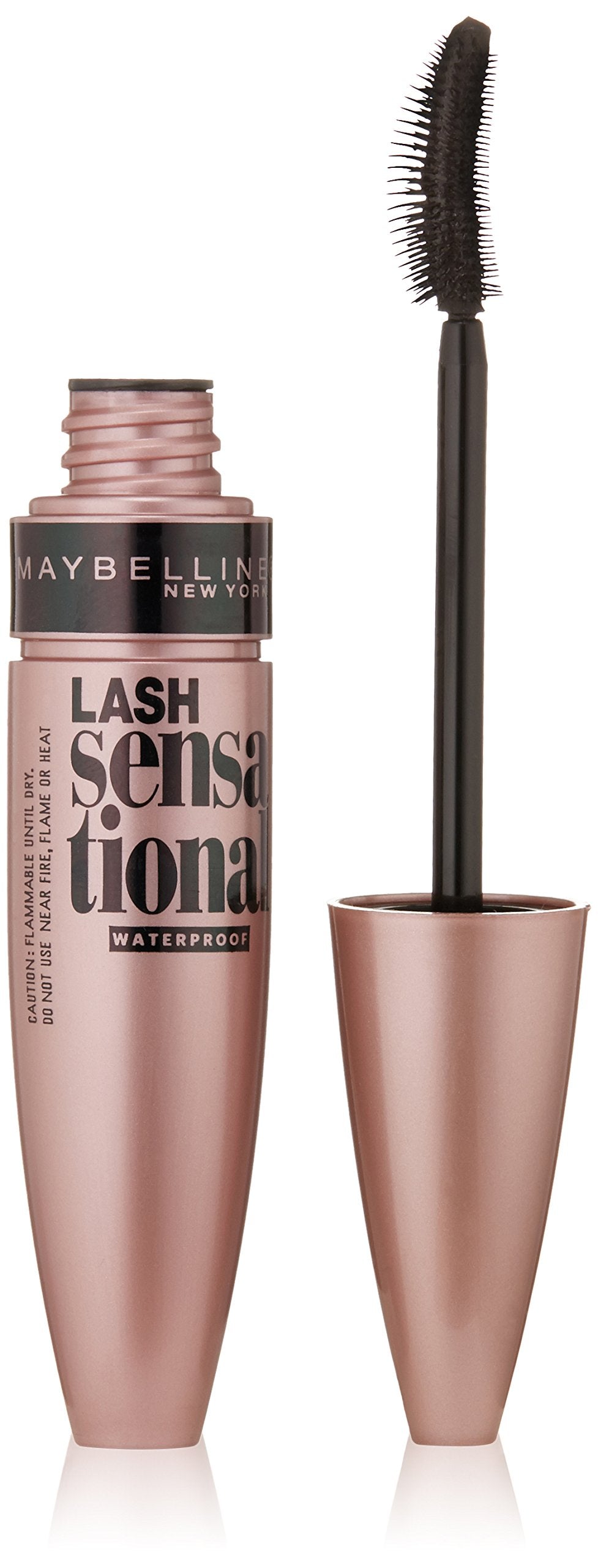 Maybelline New York Lash Sensational Mascara, Waterproof Brownish Black, 0.3 Fluid Ounce