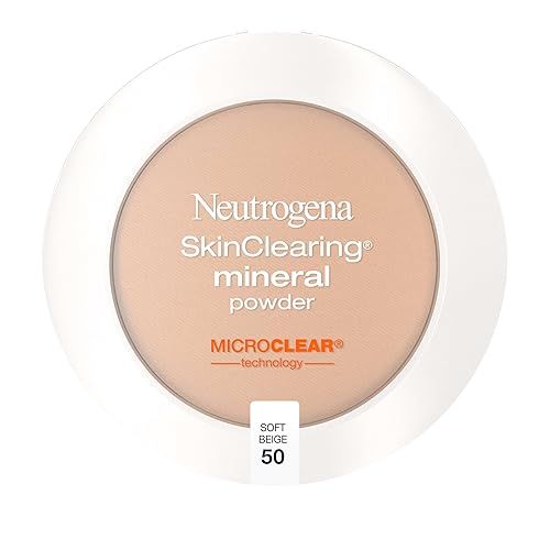 Neutrogena SkinClearing Pressed Mineral Powder Compact for Acne Prone Skin, Oil Absorbing Acne Makeup with Salicylic Acid helps to Cover, Treat Beauty & Personal Care Neutrogena