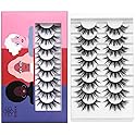 DYSILK Eyelashes Natural Look - 8 Pairs 5D Lashes 17mm - Mink Eyelashes Fluffy Lashes Pack Cat Eye Soft Reusable Beauty & Personal Care DYSILK
