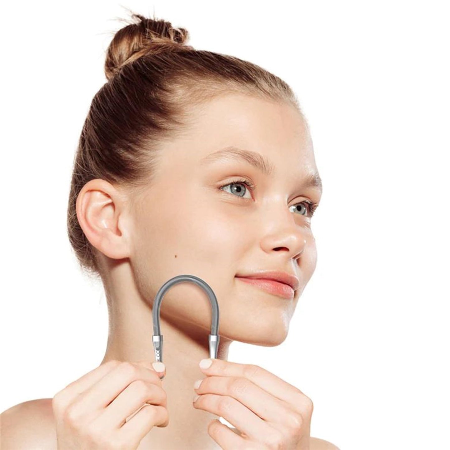 Sleek Coil Facial Hair Remover Spring Tool, Pain-Free Hair Removal for Women, 100% Stainless Steel Design, Gentle and Effective, Portable Beauty and Personal Care Sleek Coil