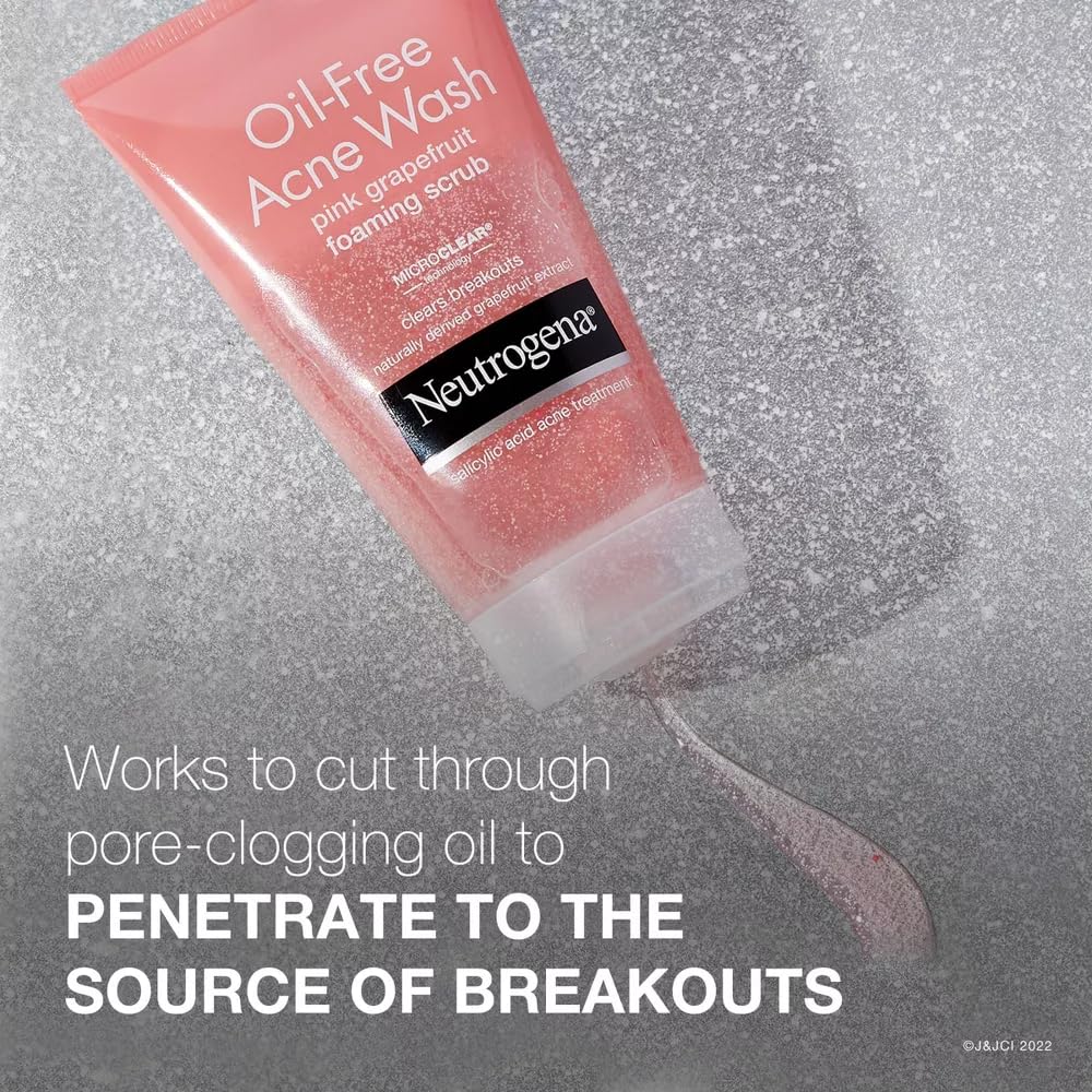 Neutrogena Oil Free Pink Grapefruit Acne Face Wash with Vitamin C for Breakouts - 6.7 fl oz Beauty & Personal Care Neutrogena