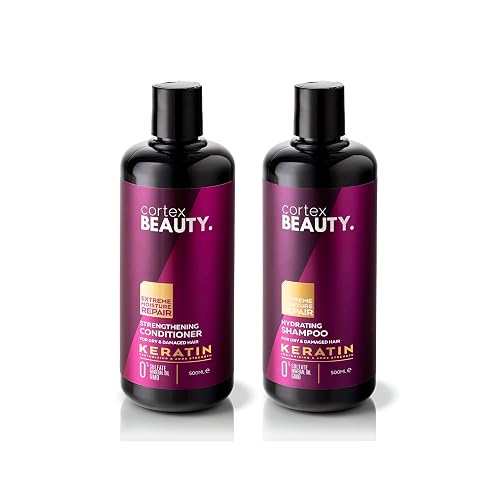Cortex Beauty | Keratin Hydrating Shampoo and Strengthening Conditioner Set Beauty & Personal Care Cortex International