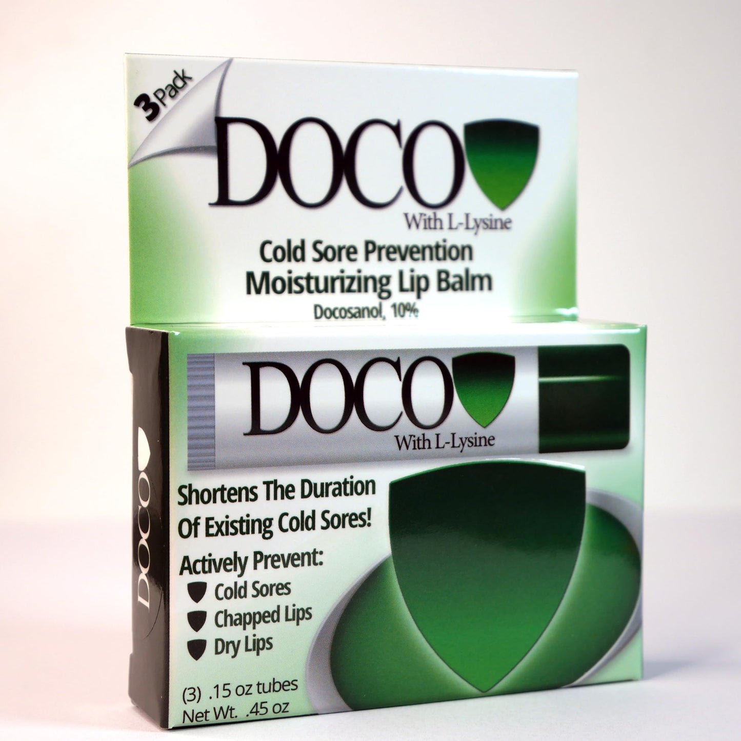 DocoShield Lip Balm w/Docosanol and Lysine (3-Pack) Beauty & Personal Care DOCO